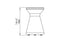 Blinde Design Solo R1 Concrete Stool - Bone Finish - BLD.1.T.SOL.R1.BO